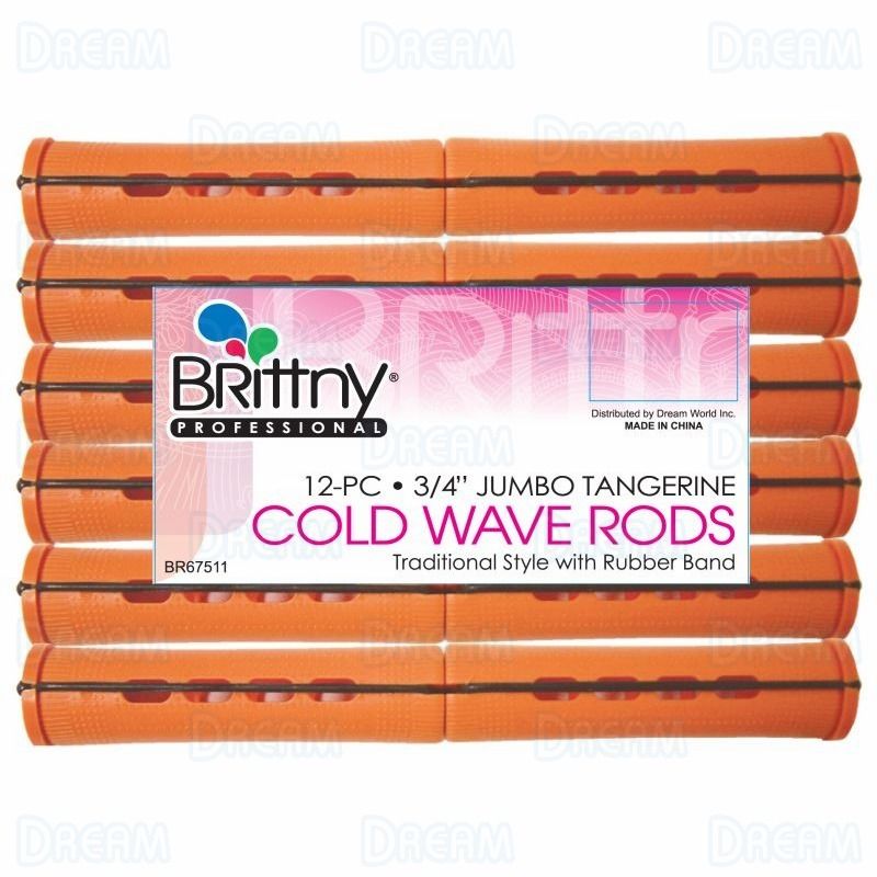 Annie Jumbo Cold Wave Rods 12Pc Orange Jumbo