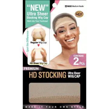 HD Ultra Sheer Stocking Wig Cap / Medium Nude