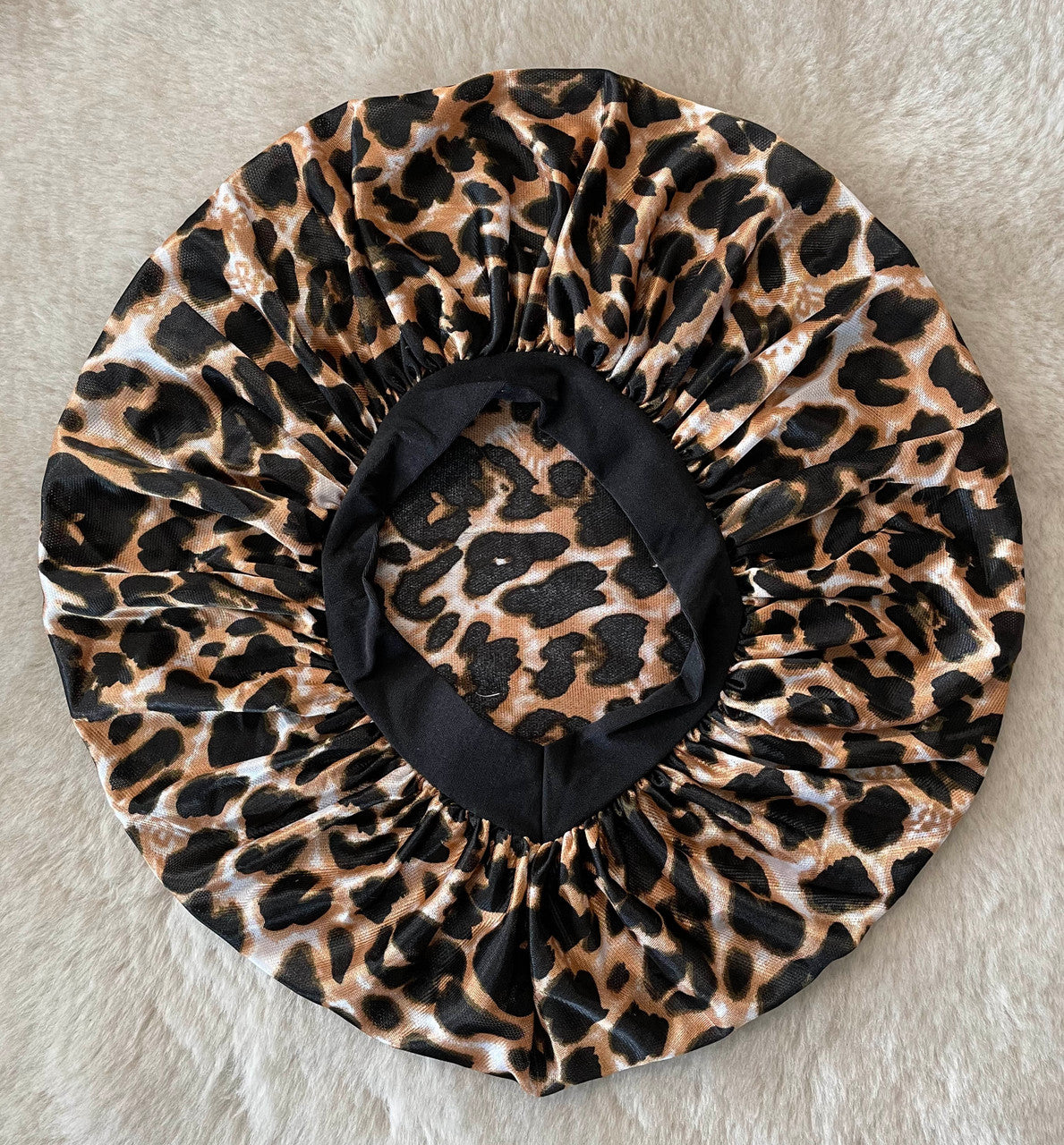 Patterned Sleep Cap / Brown Leopard