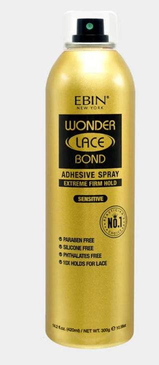 Ebin Wonder Lace Bond Adhesive Spray Extreme Firm Hold Sensitive 6.08