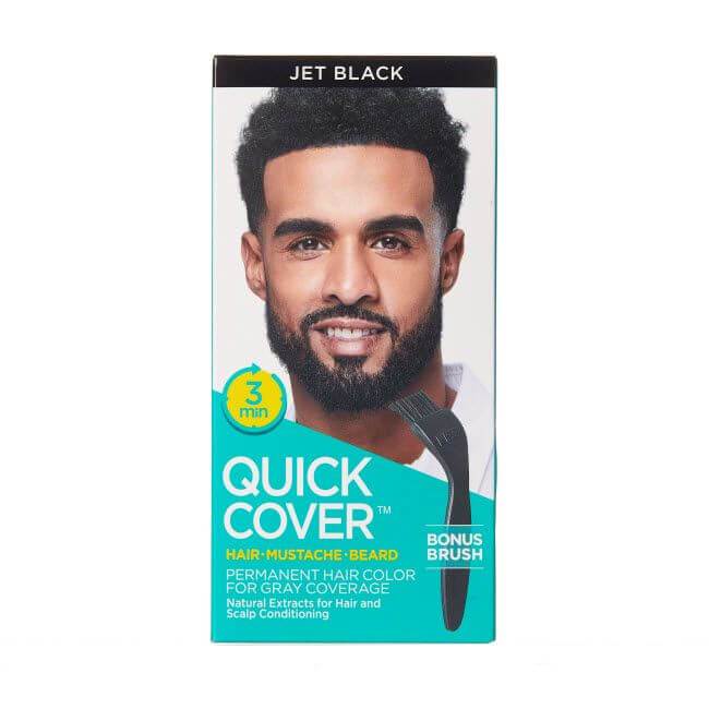 Kiss Quick Cover Hair/Mustache/Beard #QMC01 (PC) - Multiple Colors QMC01 JET BLACK