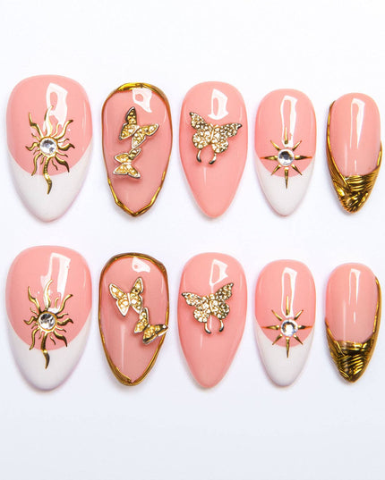 LOVFUL Queen's Gambit Handmade Reusable Full Cover Press on Nails H293