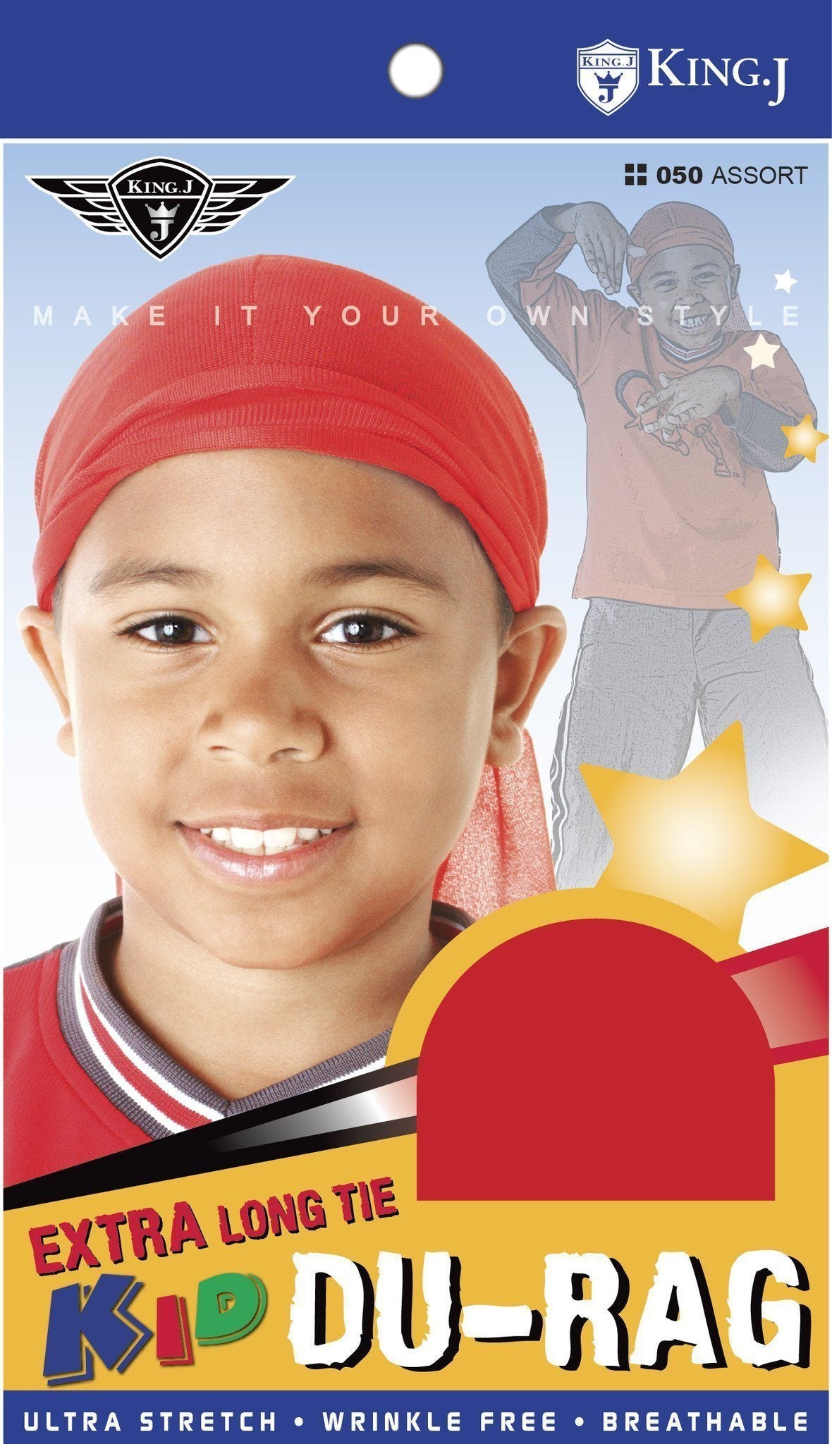 Extra Long Tie Kid Du-Rag / Assort