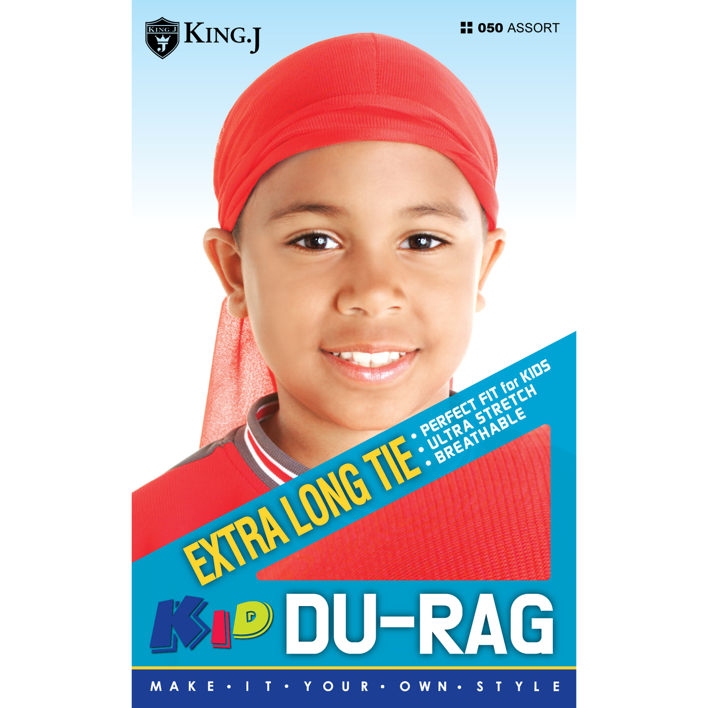 Extra Long Tie Kid Du-Rag / Assort