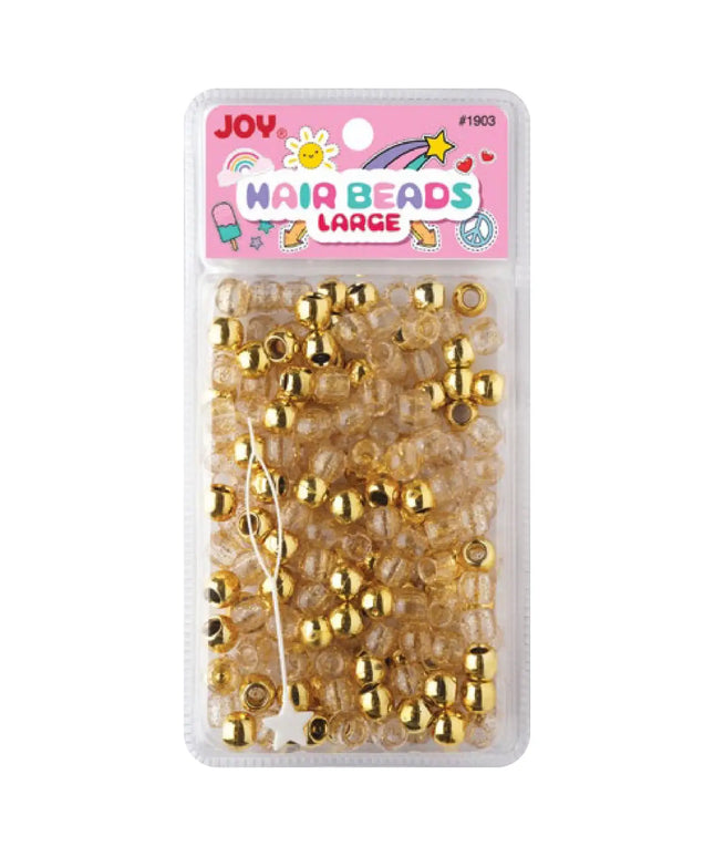 Joy Large Hair Beads 240ct Gold Metallic & Glitter