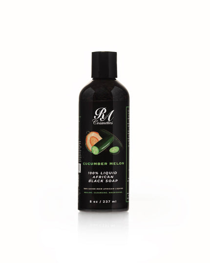 100% Liquid African Black Soap, Cucumber Melon - 8oz