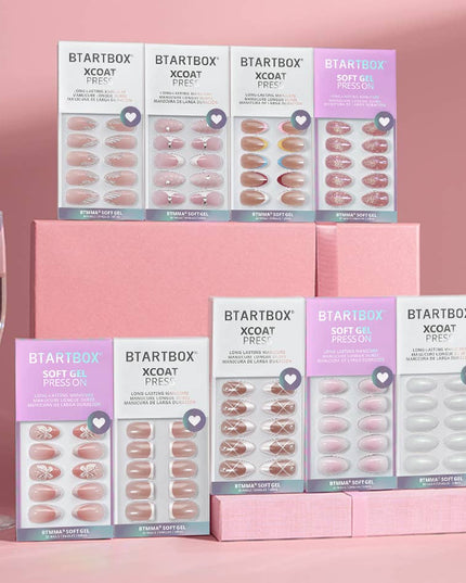 3D French Tip Press On Nails Bulk-BTARTBOX Spring