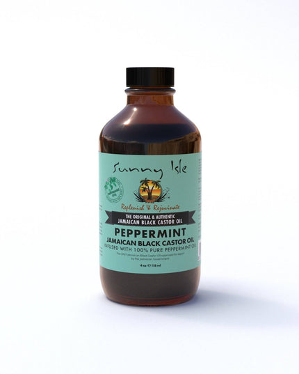 Sunny Isle Jamaican Black Castor Oil with Peppermint 4 oz
