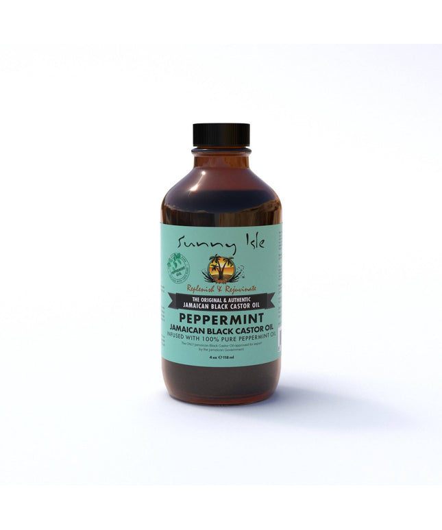 Sunny Isle Jamaican Black Castor Oil with Peppermint 4 oz