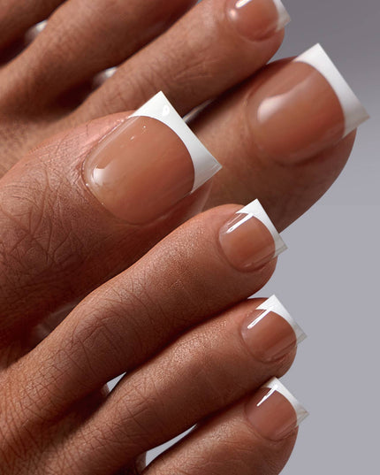 BTArtbox Press on Toenails - White Short Squoval Toe Nails