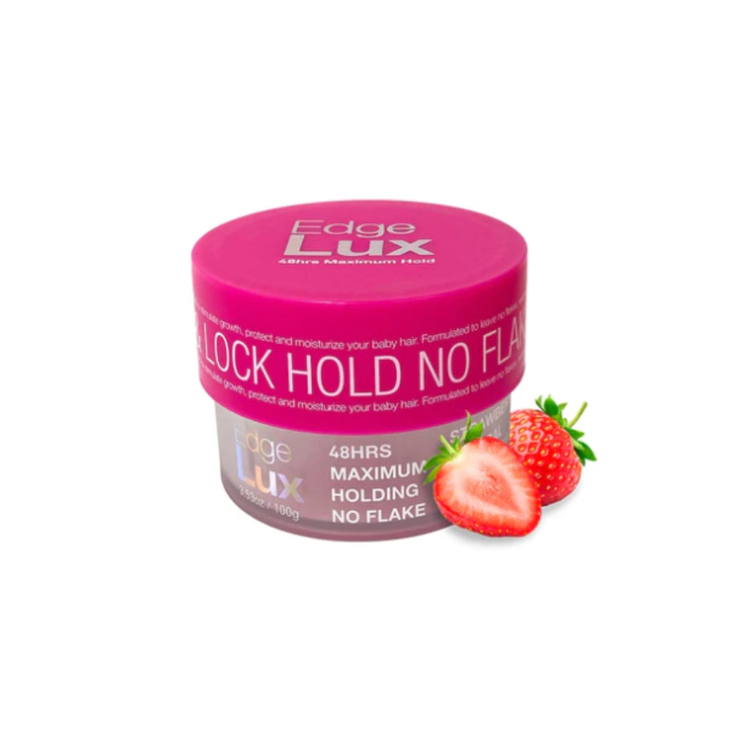 Edge Lux 48 Hour Max Hold Conditioning Hair Gel Tamer 3.53oz - Multiple Scents - Strawberry