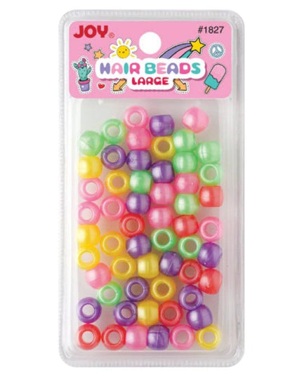 Joy Large Hair Beads 60Ct Asst Pastel