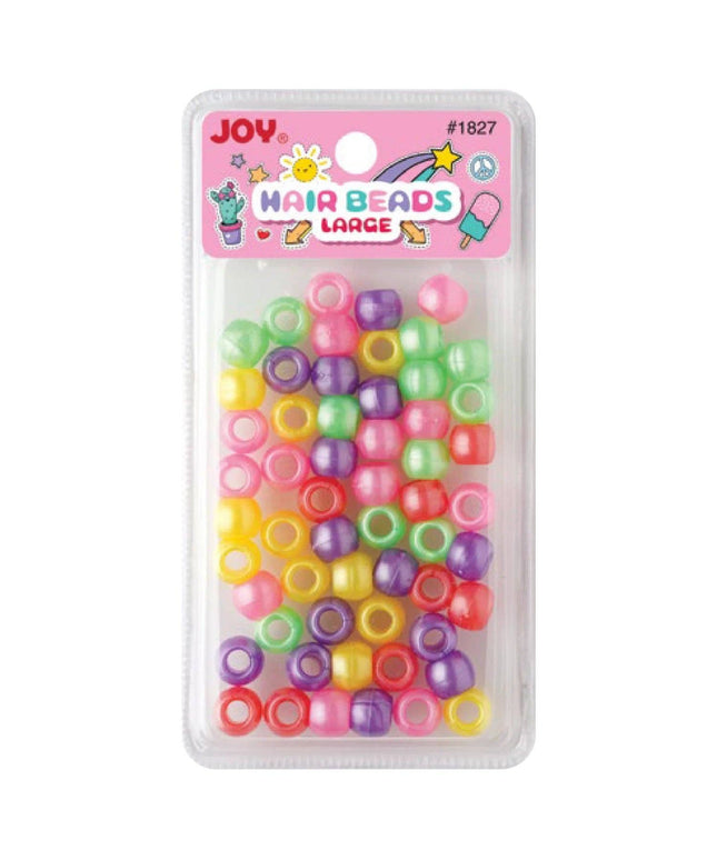 Joy Large Hair Beads 60Ct Asst Pastel