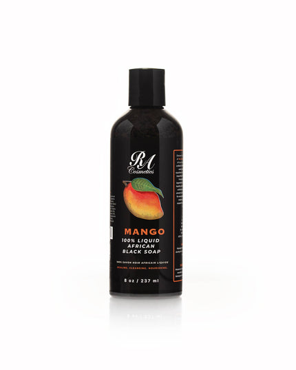 100% Liquid African Black Soap, Mango - 8oz