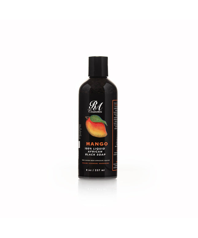 100% Liquid African Black Soap, Mango - 8oz