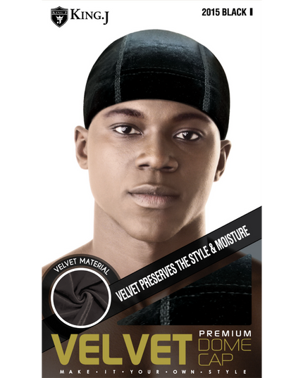 Premium Velvet Dome Cap / Black