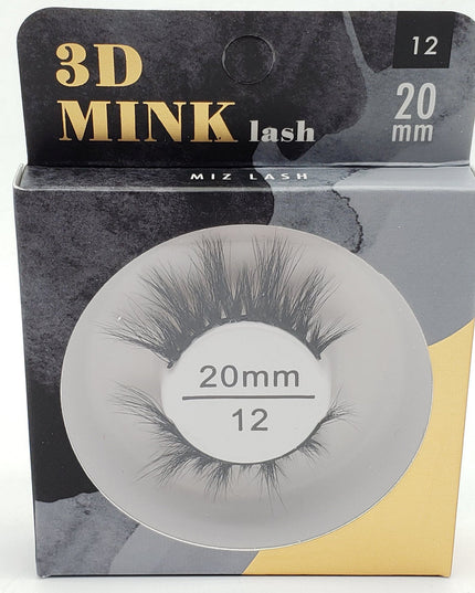 GOLD Miz Lash 3D Mink 20mm/25mm/30mm - 30mm #35
