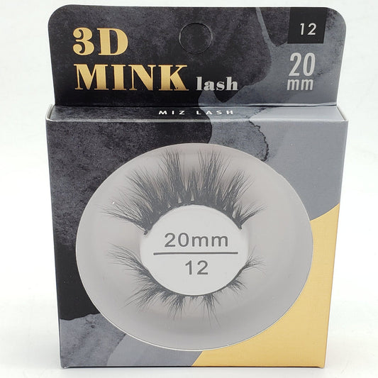 GOLD Miz Lash 3D Mink 20mm/25mm/30mm - 30mm #35