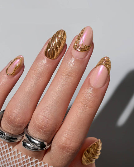 32pcs Short Almond Press On Nails