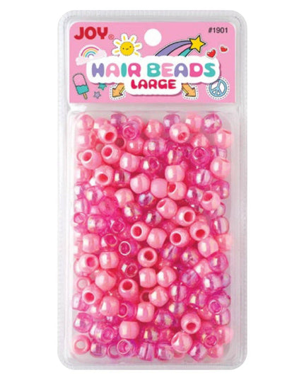 Joy Large Hair Beads 240Ct Pink Metallic Asst