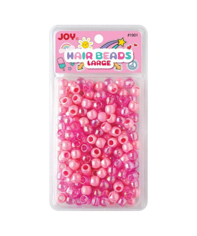 Joy Large Hair Beads 240Ct Pink Metallic Asst