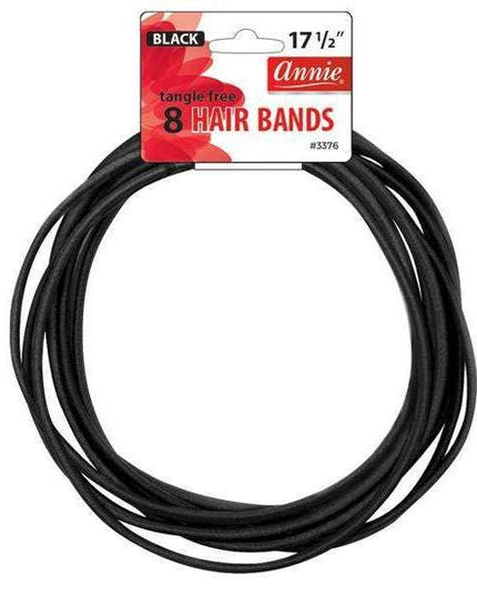 Annie Tangle Free Hair Band 17.5" 8ct Black