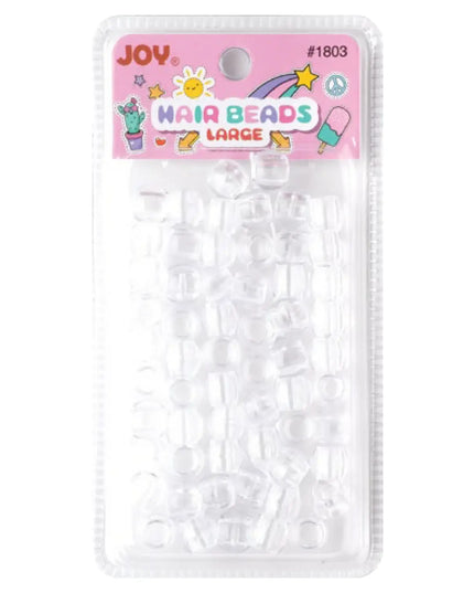 Joy Large Hair Beads 60Ct Clear