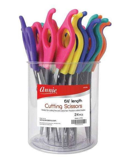 Annie Hair Shears 6.5" 24Ct Asst Color