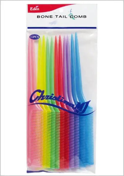 Eden Pastel Assort Bone Tail Comb