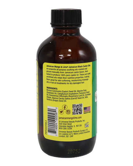 Jamaican Mango Lime Black Castor Oil, Rosemary, 4 Oz.