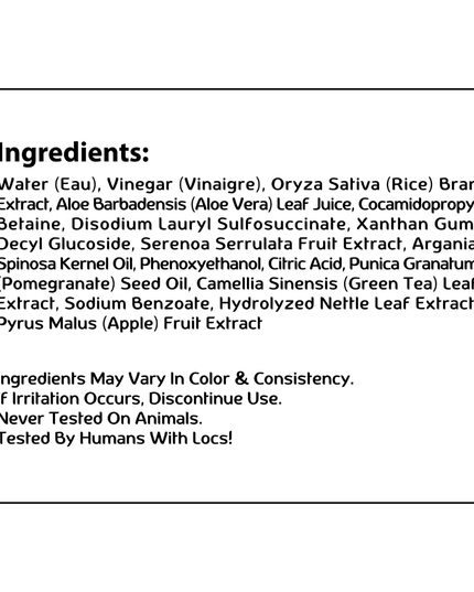 MFL Locs Vegan Apple Cider Vinegar Shampoo 8 oz
