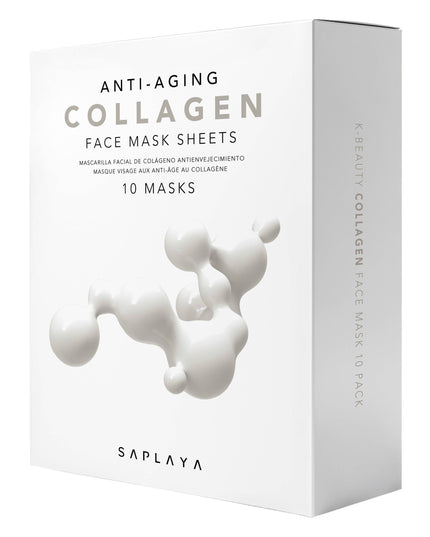 Saplaya - K-Beauty Collagen 10pc Face Mask Pack