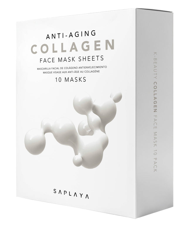 Saplaya - K-Beauty Collagen 10pc Face Mask Pack