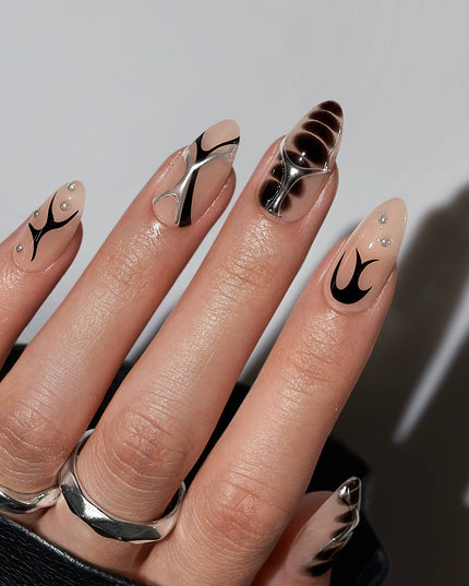 32pcs Short Almond Press On Nails