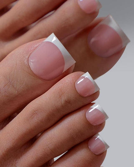 Ma'am Press On Toe Nails | Soft Gel Square French Tip