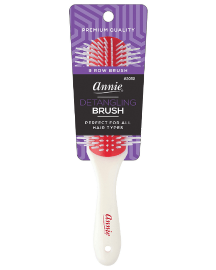 Annie Ergo Rubber Cushion Detangling Brush 9 Row