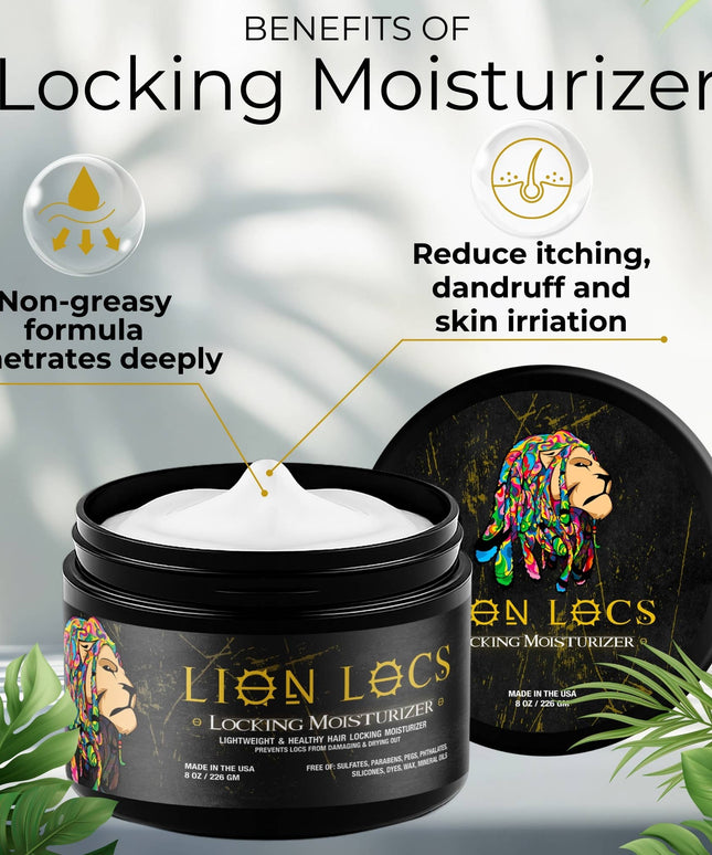 Lion Locs Firm Hold Locking Moisturizer Gel / Cream - VEGAN