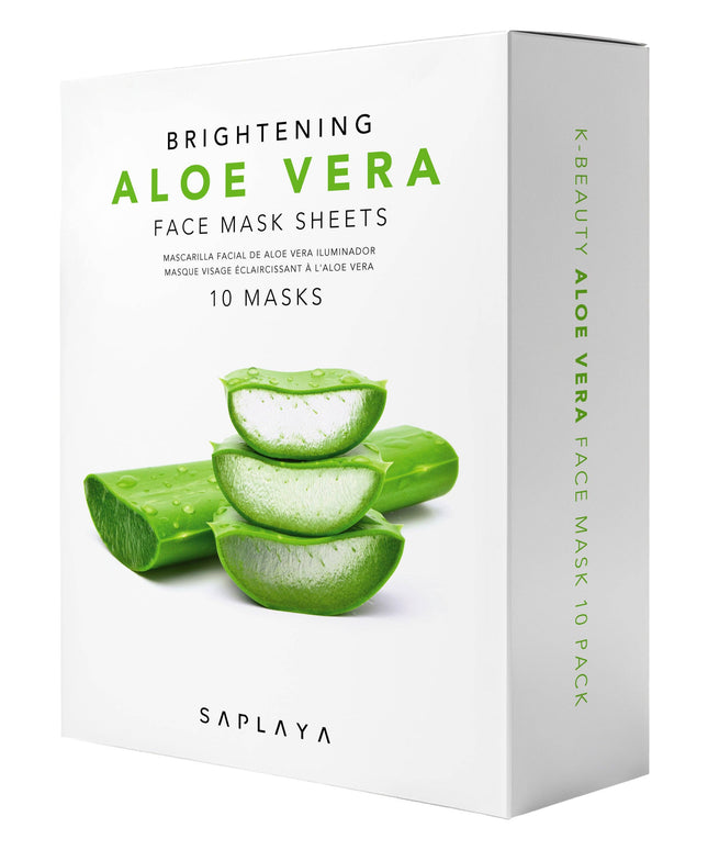 Saplaya - K-Beauty Aloe Vera 10pc Face Mask Pack