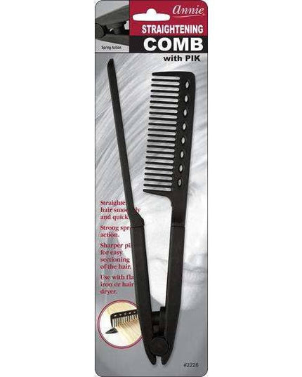 Annie Straightening Comb W/Pik Spring Action