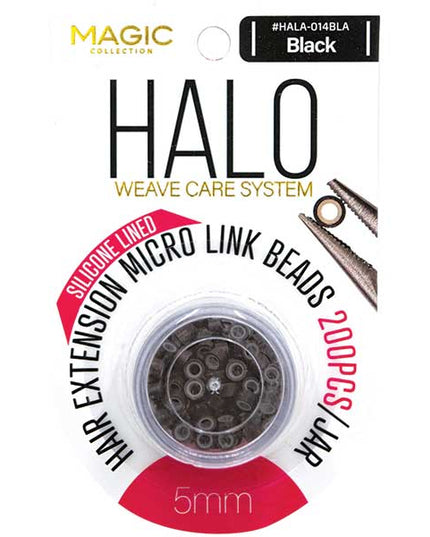HALO SILICONE LINED MICRO LINK BEADS 5MM 200PCS JAR ASSORT