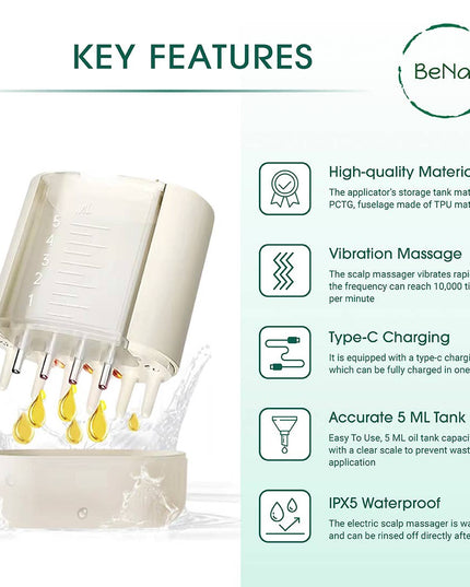 Electric Oil Applicator and Vibration Scalp Massager 2 in 1