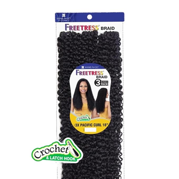 Freetress Braid Crochet & Latch Hook 3X Pacific Curl 18"
