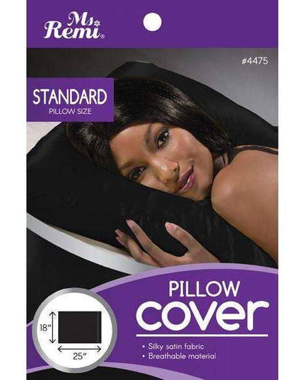Ms. Remi Satin Pillow Cover Black