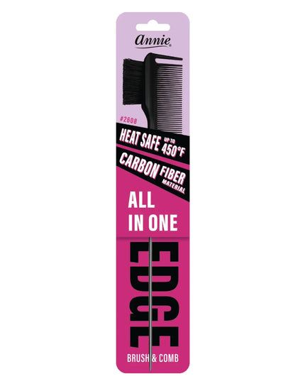 Annie All In One Edge Brush Natural Boar Bristle Black
