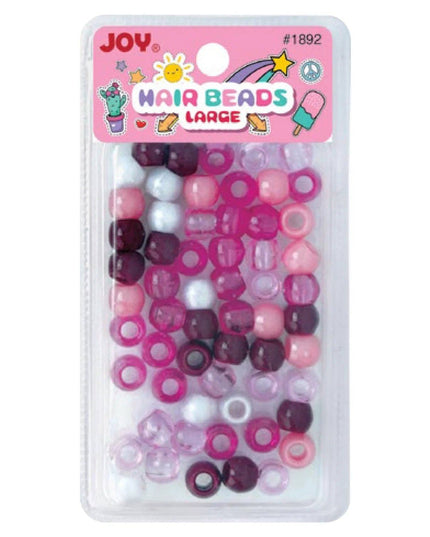 Joy Large Hair Beads 50Ct Asst Dark Purple