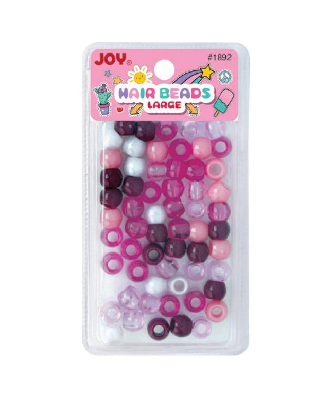 Joy Large Hair Beads 50Ct Asst Dark Purple
