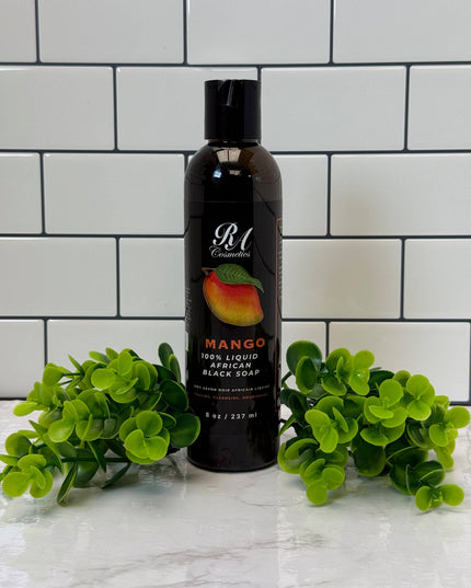 100% Liquid African Black Soap, Mango - 8oz