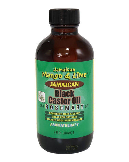 Jamaican Mango Lime Black Castor Oil, Rosemary, 4 Oz.