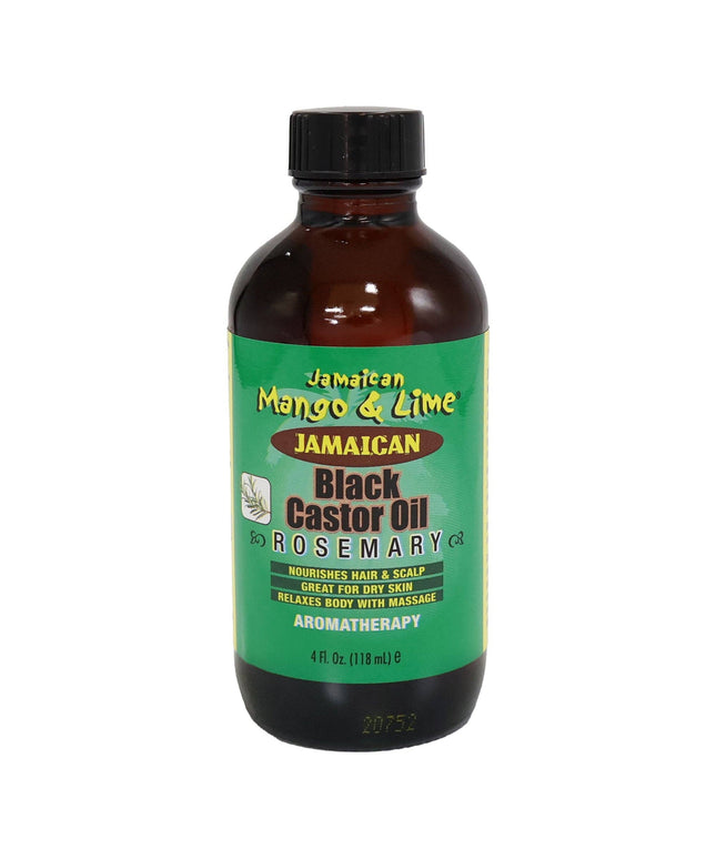 Jamaican Mango Lime Black Castor Oil, Rosemary, 4 Oz.