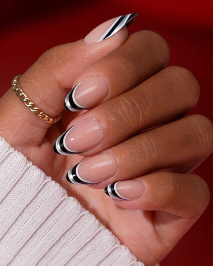 French Tip Press On Nails Bulk- Short Square Elegant Spring